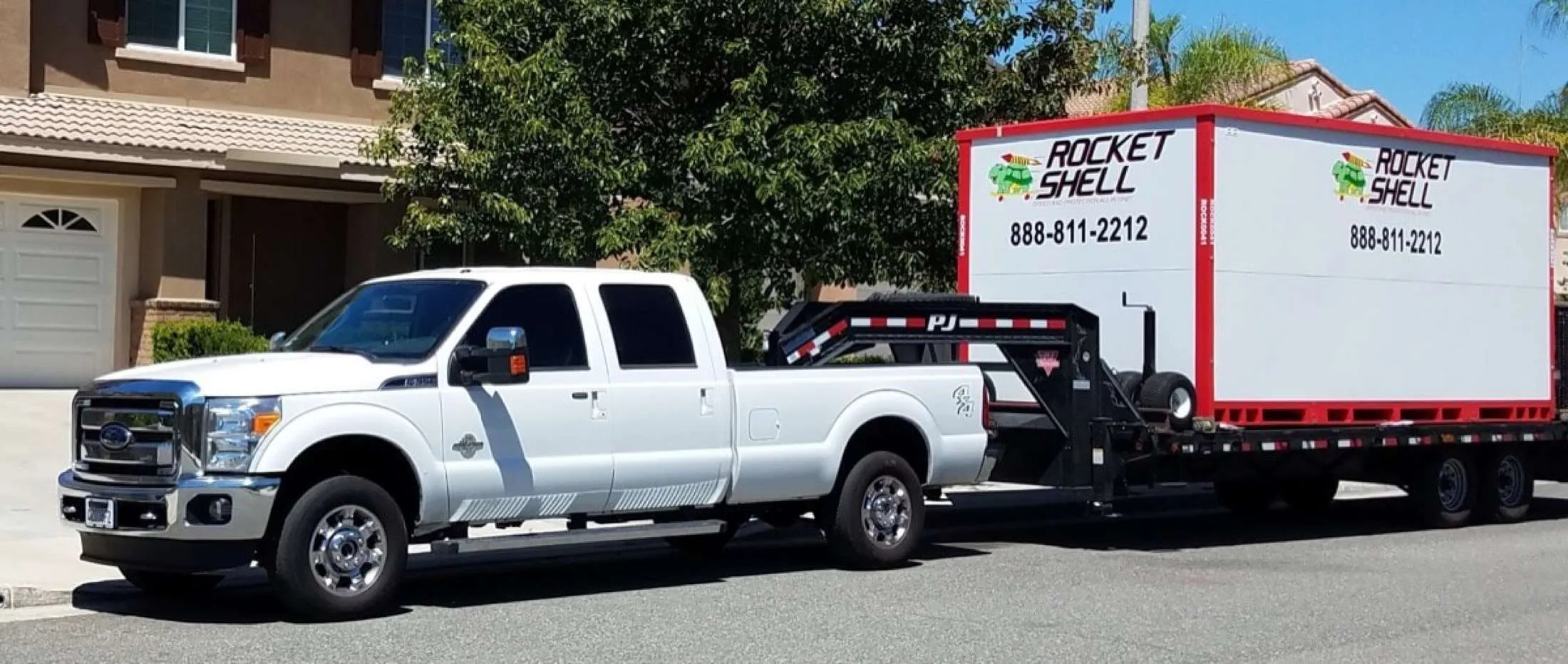 Rocket Shell container being delivered