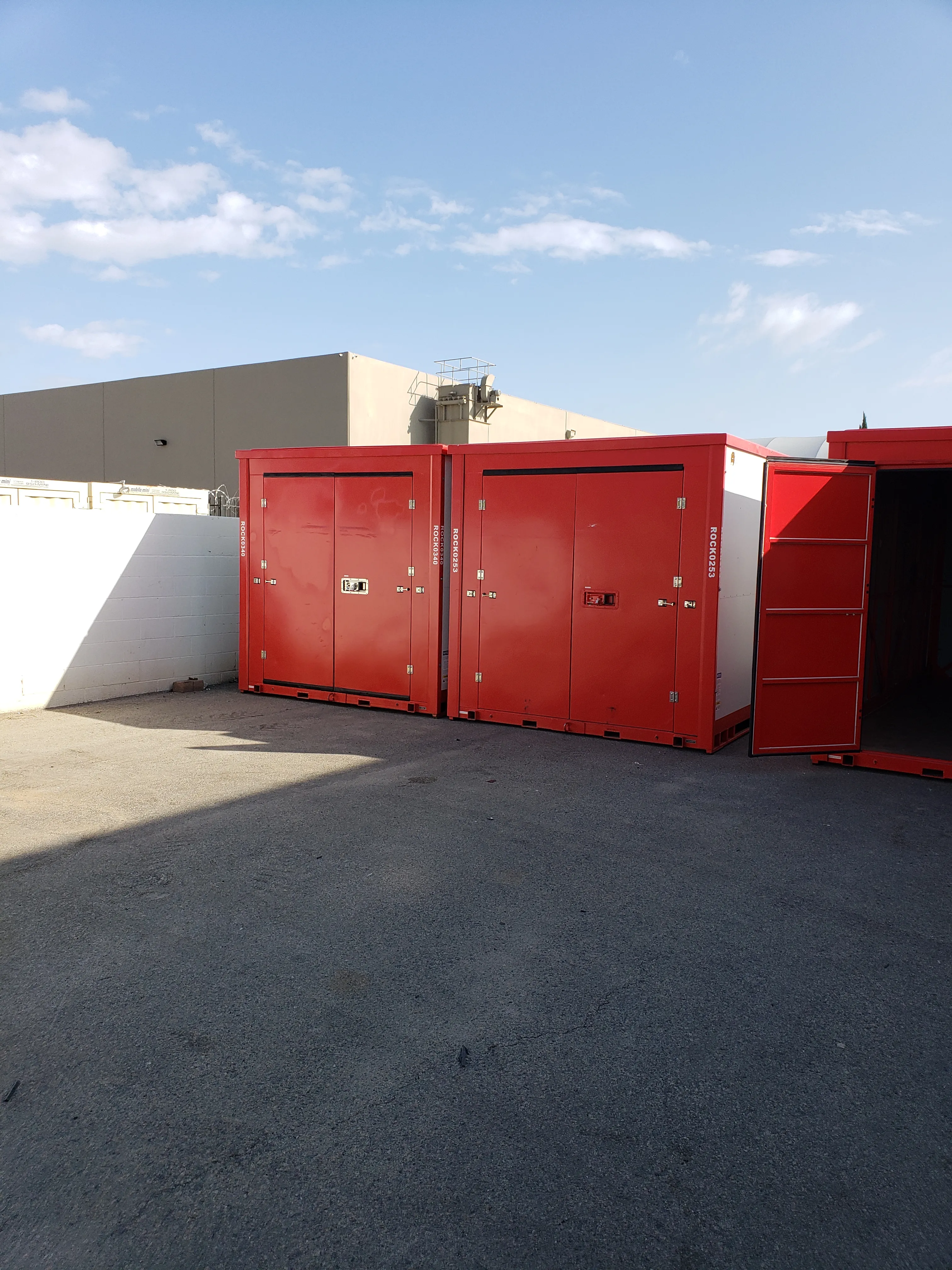 Rocket Shell drive-up storage containers at Winchester facility